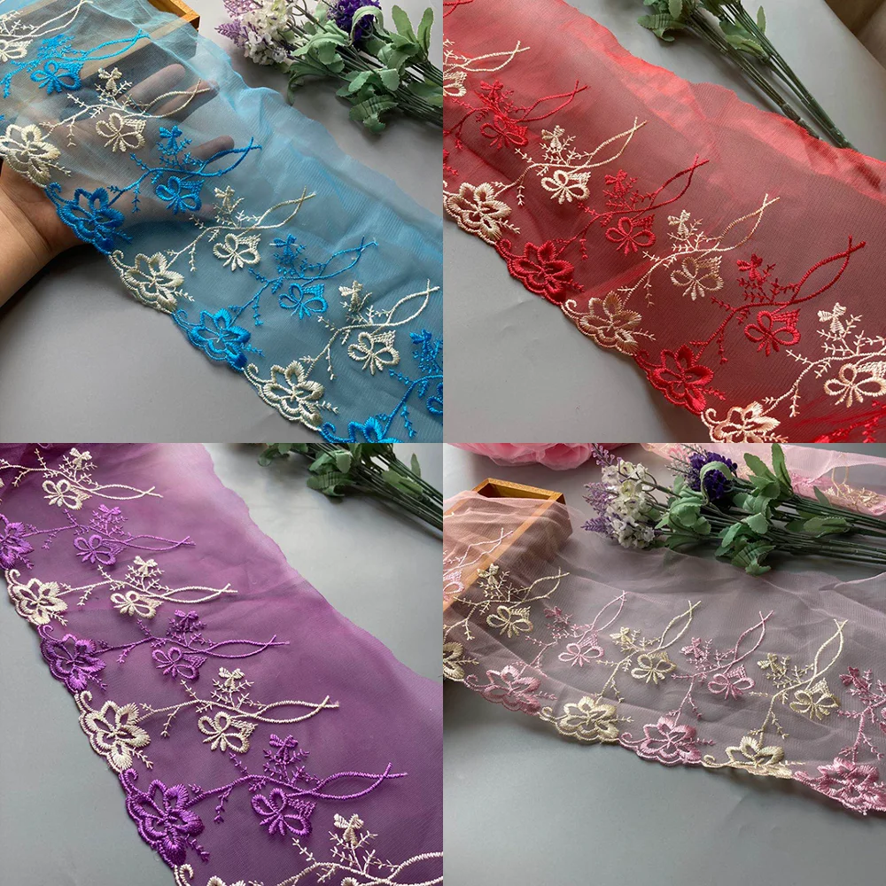 2yds/Лот розового красного голубого фиолетового цвета с цветочным рисунком) для