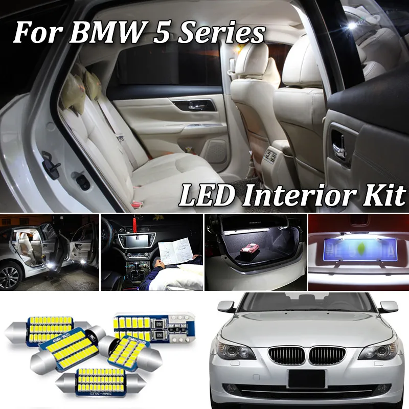100% белый Canbus без ошибок для BMW 5 серии M5 E39 E60 E61 F10 F11 светодиодный светильник