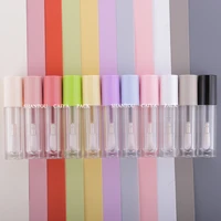 5ml big wand empty transparent lipgloss containers tubes round clear cosmetic lipgloss tube packaging lip gloss tubes with wand