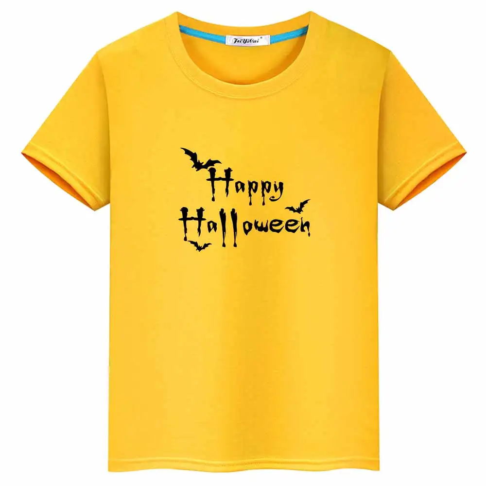 

New Halloween Pumpkin Printing Kids T-Shirts Boy Girls Short Sleeves T shirt Baby Cotton Tops Ves