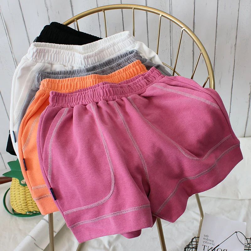 

Women Shorts 2021 Summer Casual Loose Sport Female Harajuku Elastic High Waist All- Match Ladies Simple 90s Yk2 Short Pants