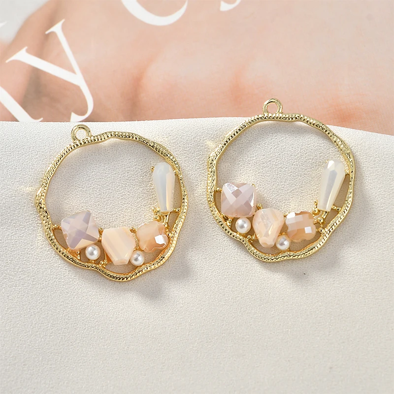 Хрустальный жемчуг сплав полый Круглый Кулон сделай сам серьги ювелирные