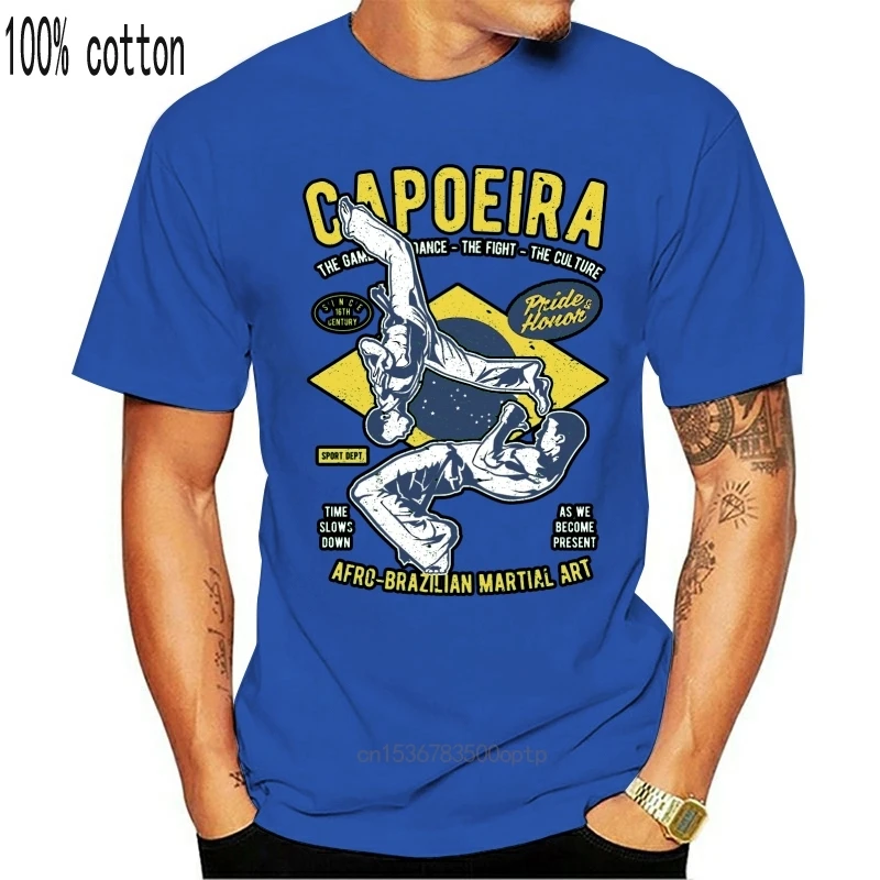 Футболка Capoeira. Премиум-футболка из 100% хлопка для боевых искусств новинка унисекс
