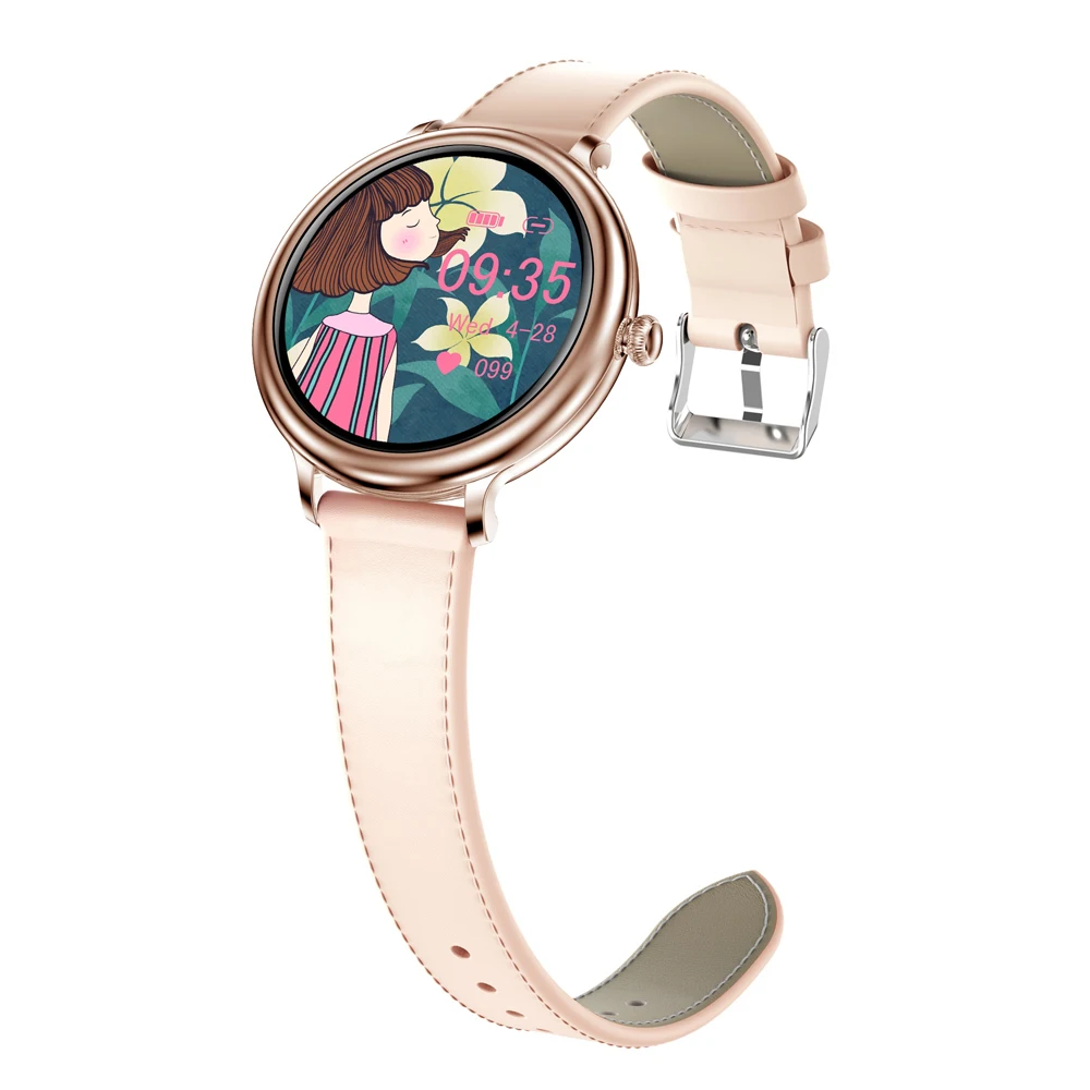 

NY13 New Stylish Women Smart Watch Round Screen Wmartwatch For Girl Heart Rate Monitor Compatible For Android And IOS