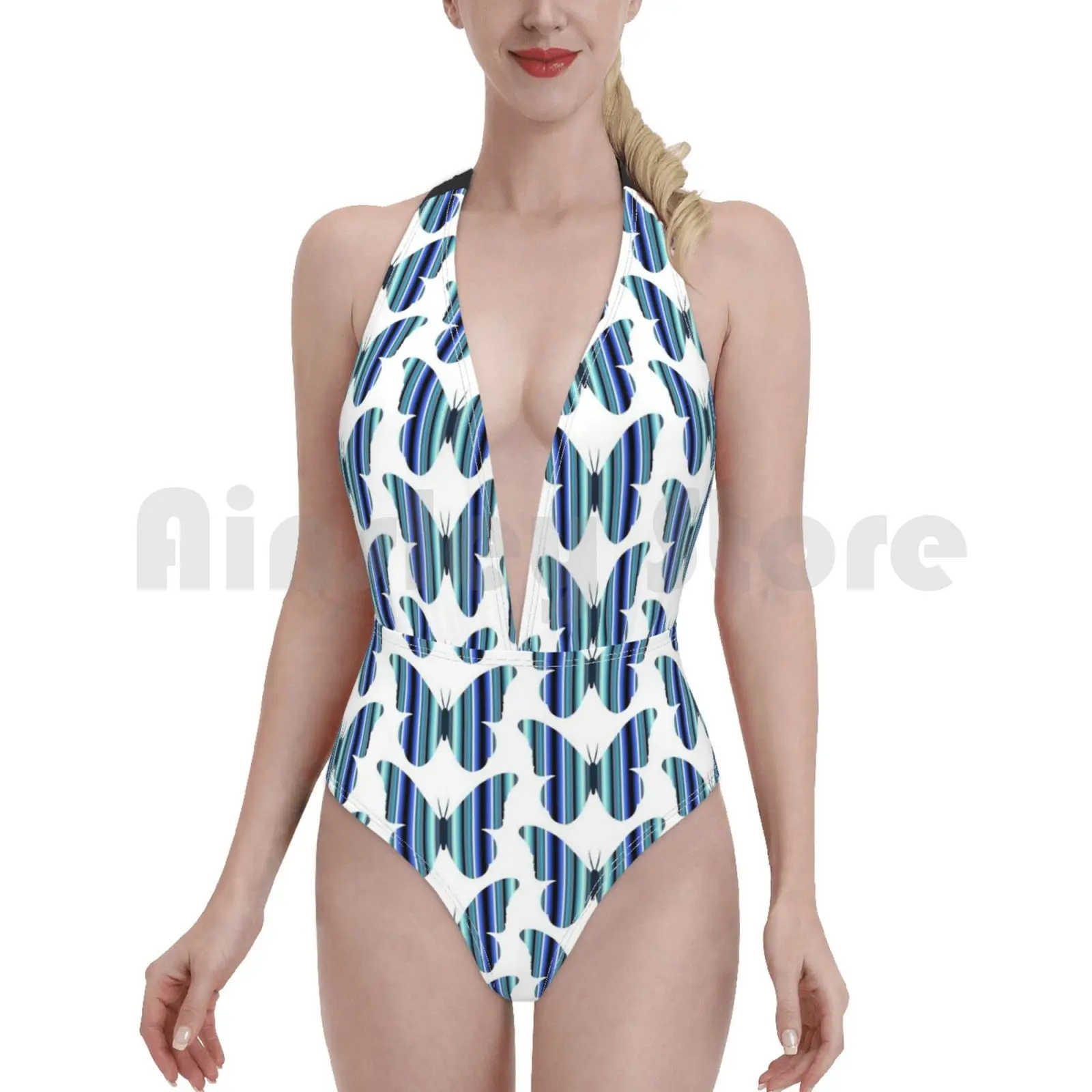 

Stripe Pattern Design-Swimsuit one piece Bikini Padded Pattern Patterns Pattern Retrostripes Striped Stripe
