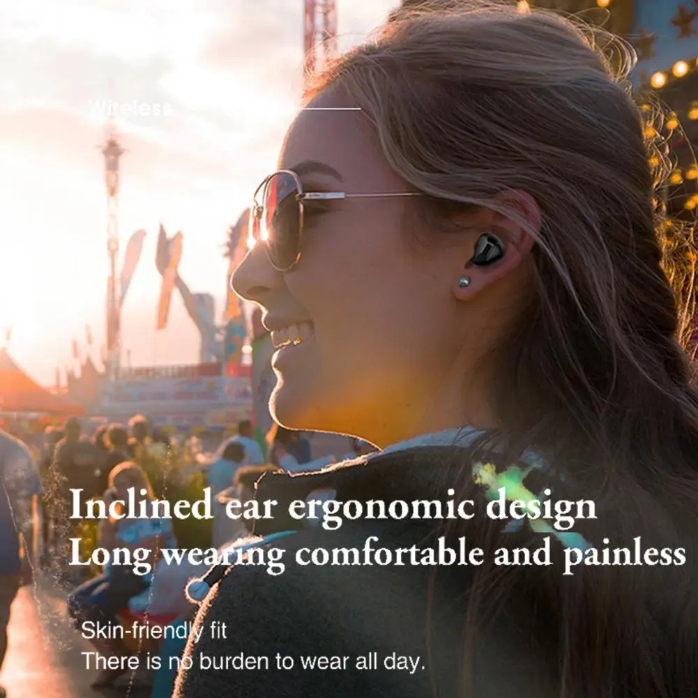 T60 настоящая Беспроводная гарнитура Bluetooth 5 0 наушники с цифровым дисплеем 2600 мА/ч