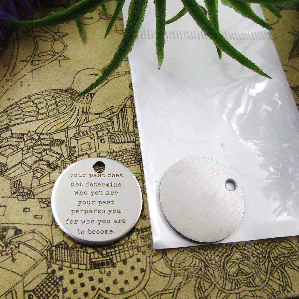 Подвески из нержавеющей стали Ваше прошлое не определяет кого 5 стилей на выбор