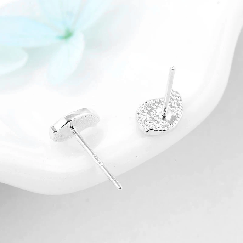 Женские серьги-гвоздики из серебра 925 пробы с эмалью | Украшения и аксессуары