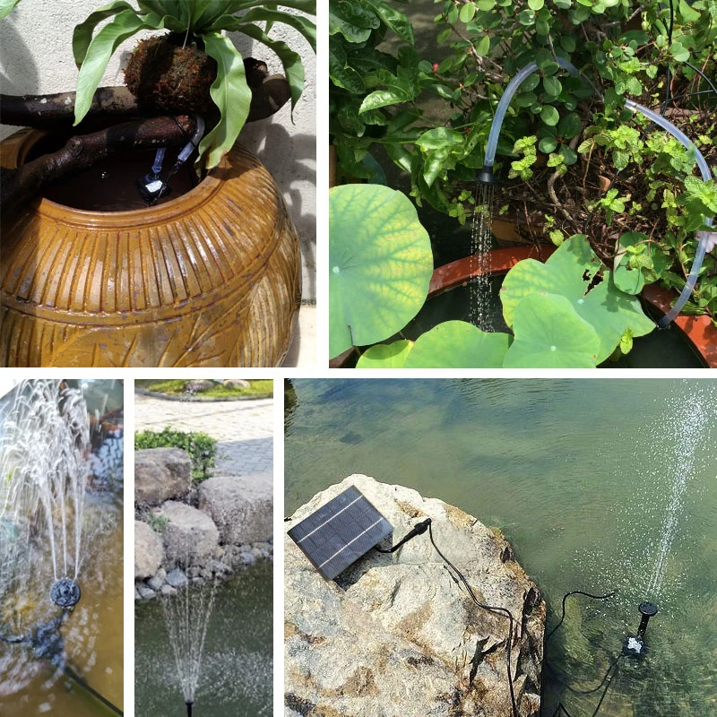 Солнечная энергия водяной насос фонтана панель комплект бассейн для дома сад