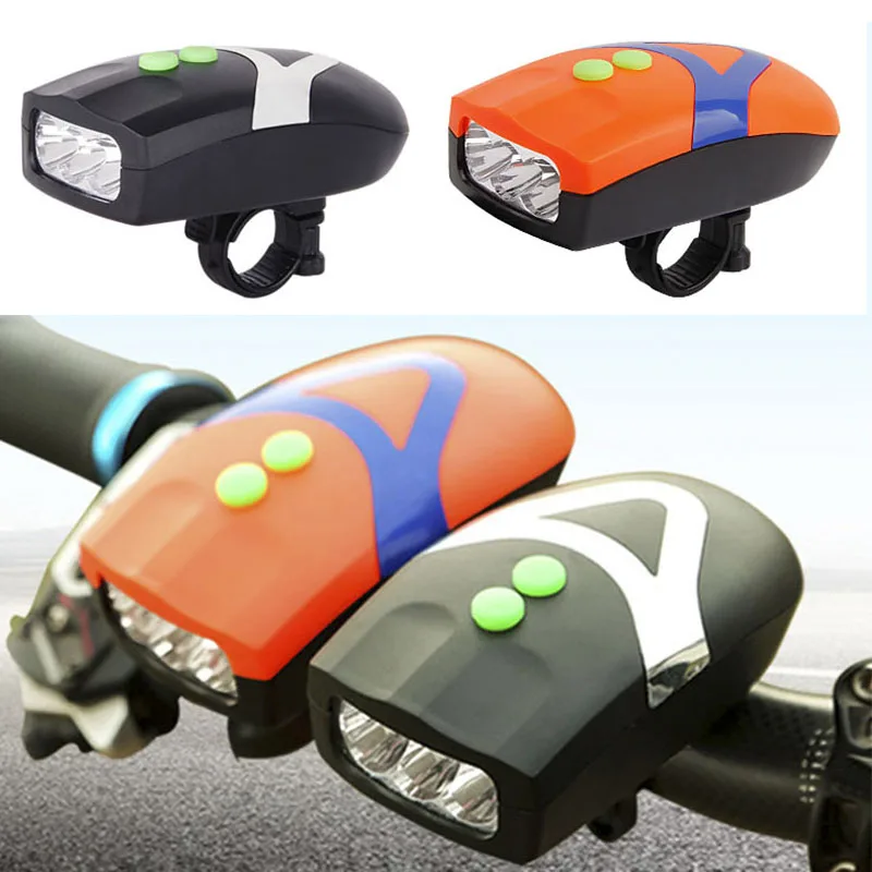 

2 In 1 Ultra Bright Bicycle Bell 3 LED Light Universal Front Head Light Electronic Bell Cycling Riding Accessories