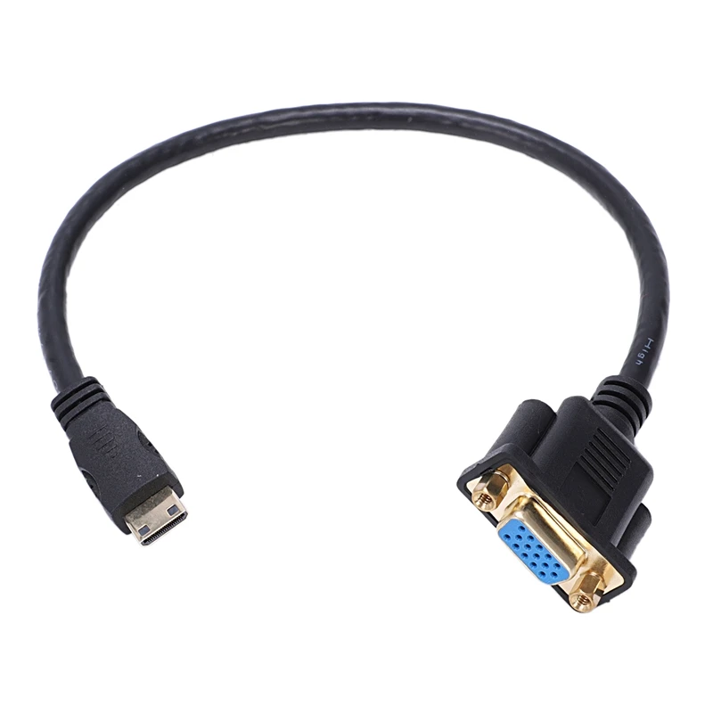 Мини HDMI к VGA M/F Соединительный кабель адаптер конвертер 0 3 м 1FT|Кабели VGA| |