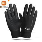 Зимние теплые перчатки Xiaomi для мужчин и женщин, противоскользящие ветрозащитные перчатки, дышащие перчатки для сенсорного экрана, спортивные лыжные перчатки для верховой езды