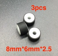 3pcs 8mm6mm2 5 wheel belt pulley rubber audio pressure pinch roller for vintage cassette deck tape recorder stereo player