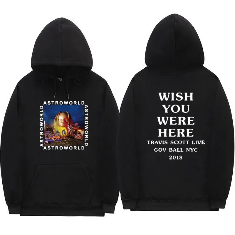 ASTROWORLD толстовки толстовка Трэвиса Скотта хип-хоп с буквенным принтом для