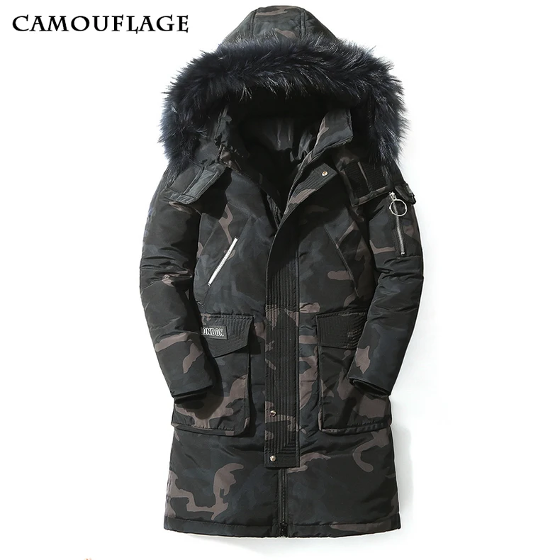 90%Down Jackets new winter men's down jacket high quality Detachable Fur Collar male's jackets thick warm Outdoor windproof