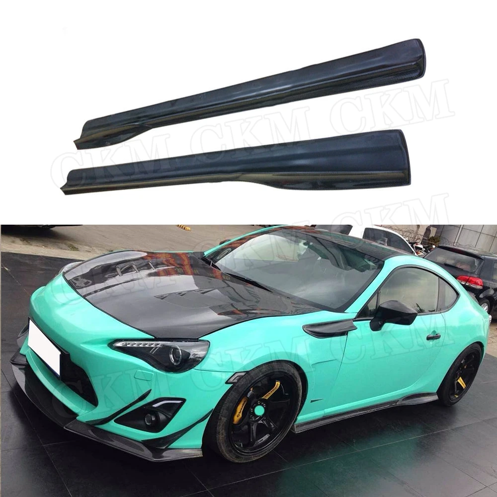 Боковые юбки переднего бампера из углеродного волокна для Toyota GT86 Subaru BRZ J Style 2014 2015