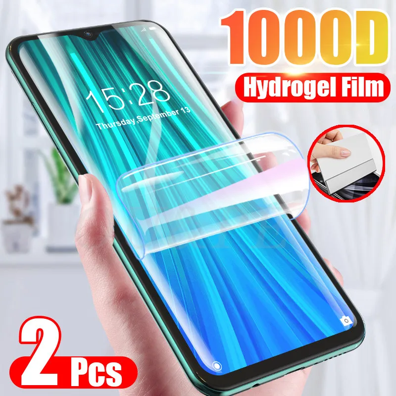 2 шт. Гидрогелевая Защитная пленка для Xiaomi Redmi Note 8 8T 7 9 S Pro 10 Ultra SE 9T Lite Poco X3