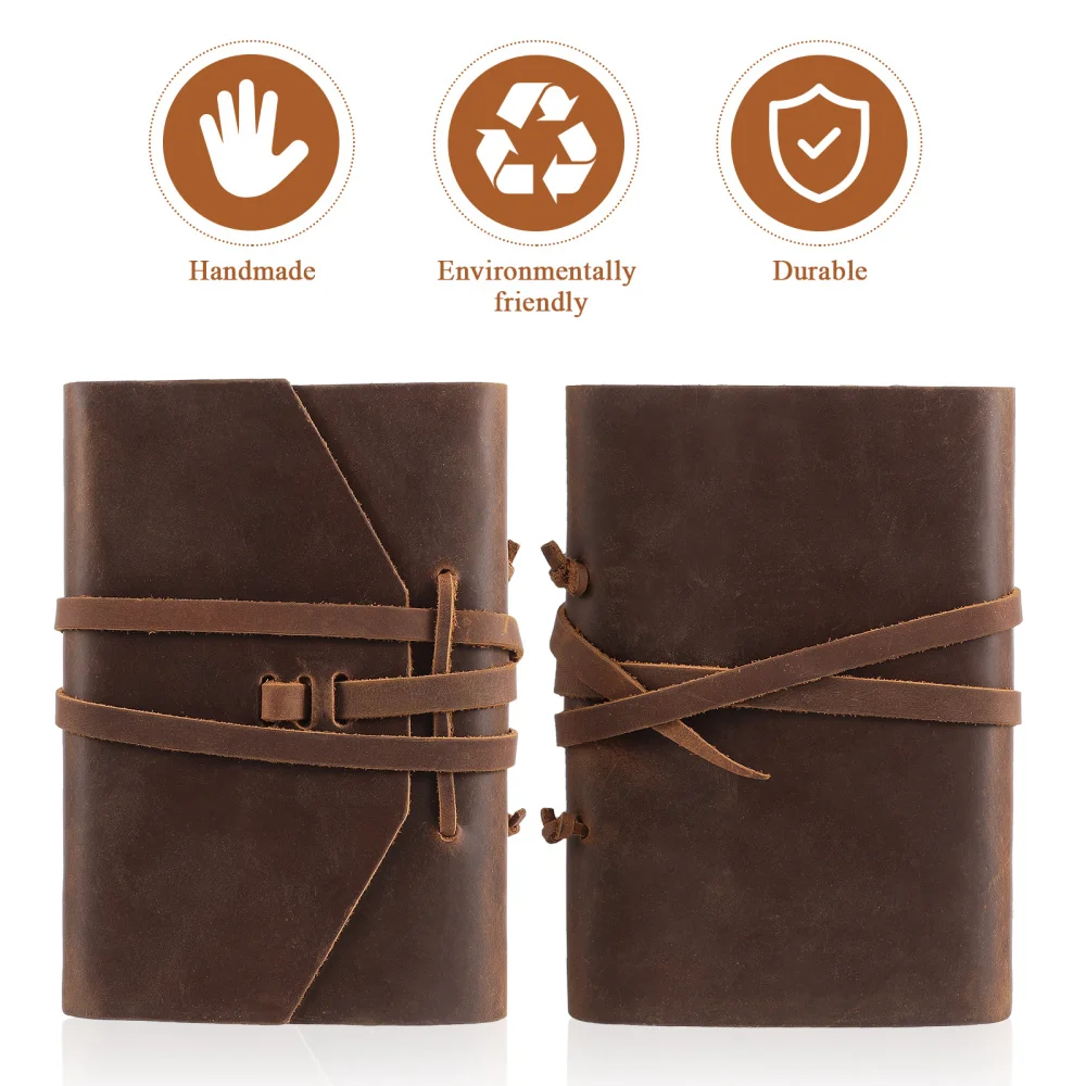 

NUOLUX Leather Journal Vintage Style Writing Notebook Travel Diary Art Sketchbook for Girls and Boys