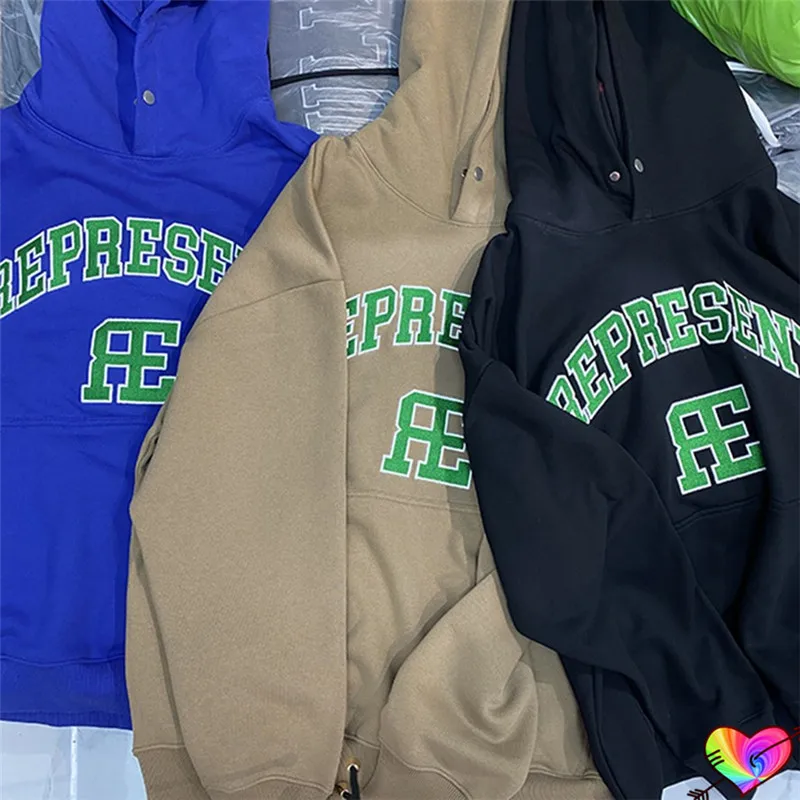 Худи с зеленым логотипом 2021FW мужские и женские высококачественные свитшоты