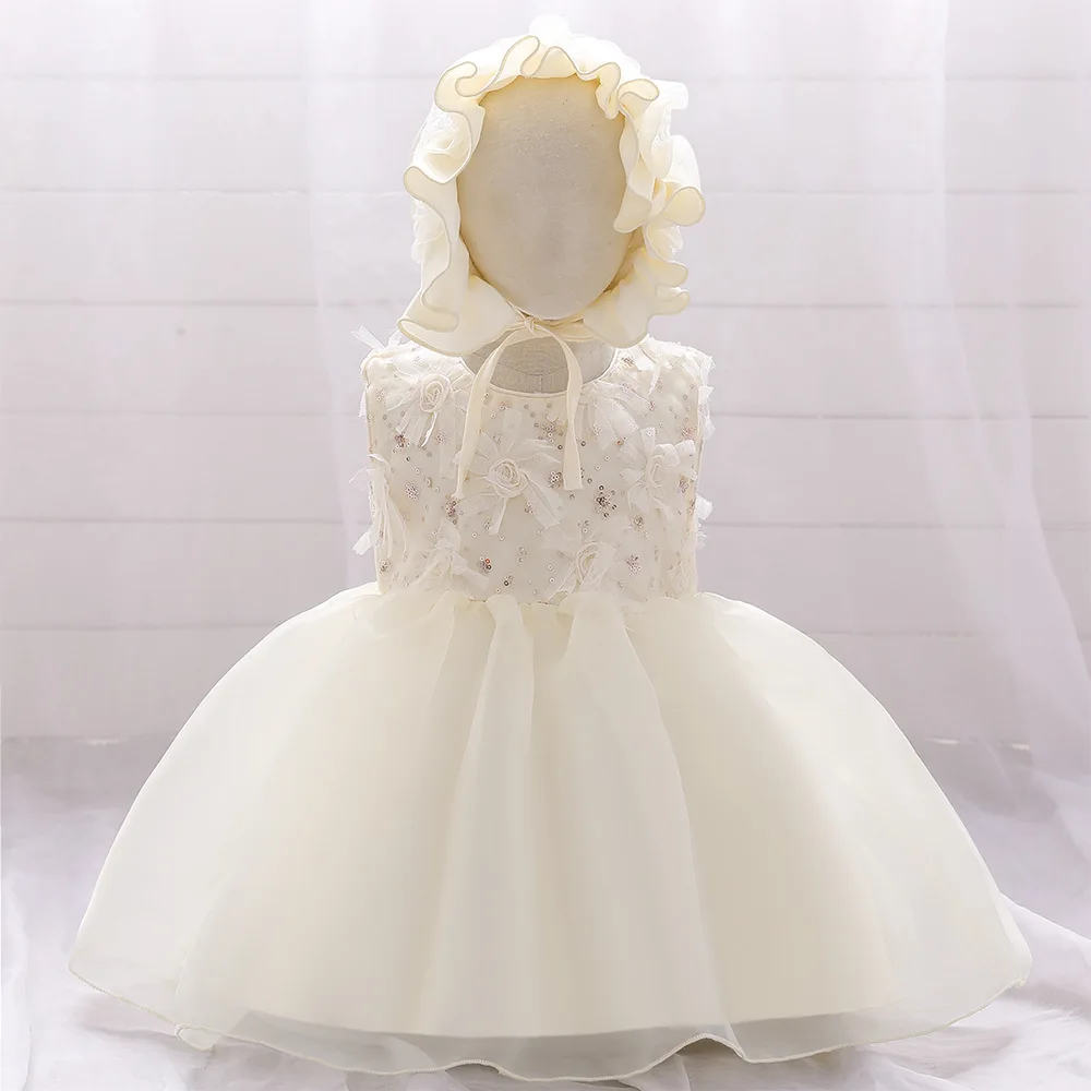 

Princess Baby Girl Dress Champagne Sequins Wedding Birthday Party Kids Dresses For Girls Children's Costume Prom Designs