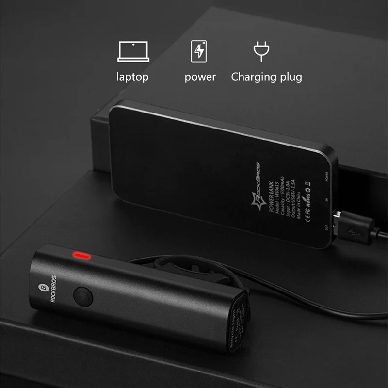 Велосипедный светильник защищенный от дождя с usb зарядкой Передний фонарь