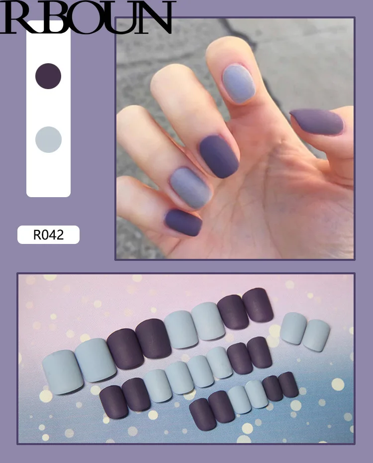 

Fake Nails Art Nail Tips Press on False with Designs Set Full Cover Artificial Short Packaging Kiss Display Clear Tipsy Stick