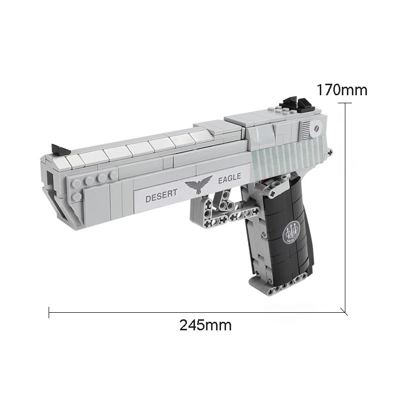 

307-528Pcs Technical City Gun Bricks Desert Eagle Compatible Military Weapon Model Assembly Building Blocks Toys Gift For Boys
