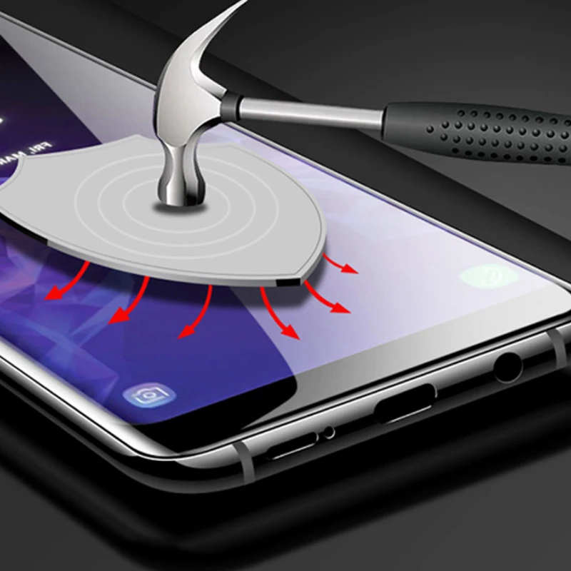 2в1 Защитное стекло для samsung galaxy s8 s9 plus s 8 9 Защита экрана cam с объективом камеры glas