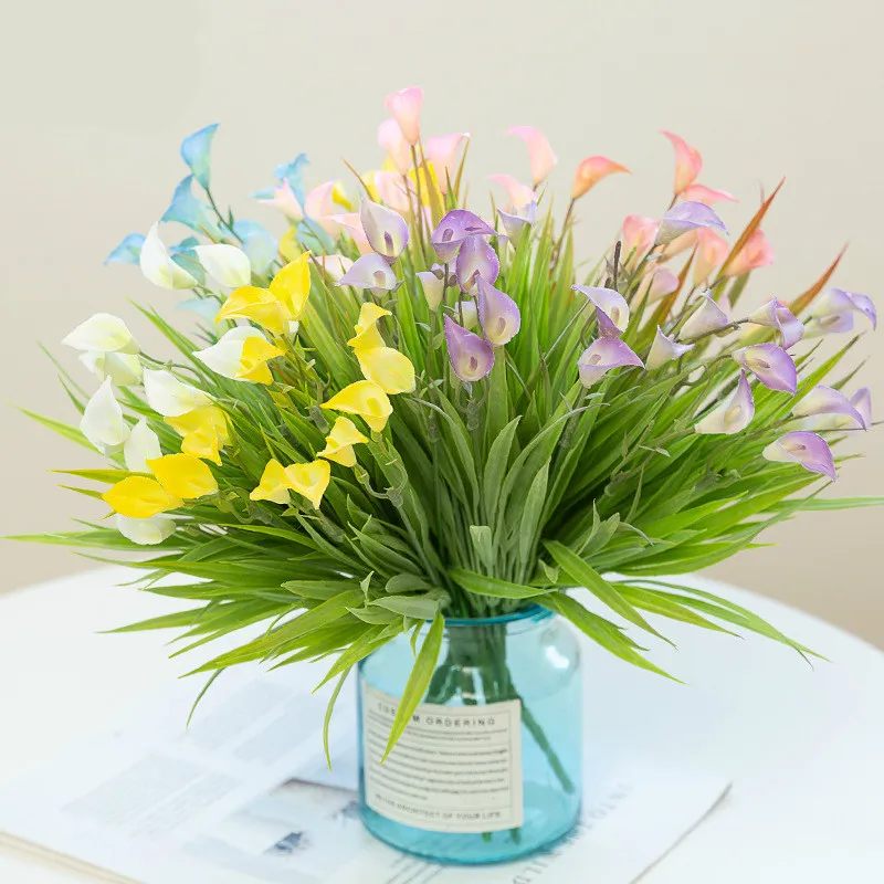 34 см цветок тюльпана Alocasia искусственный пластиковый лист растение для украшения