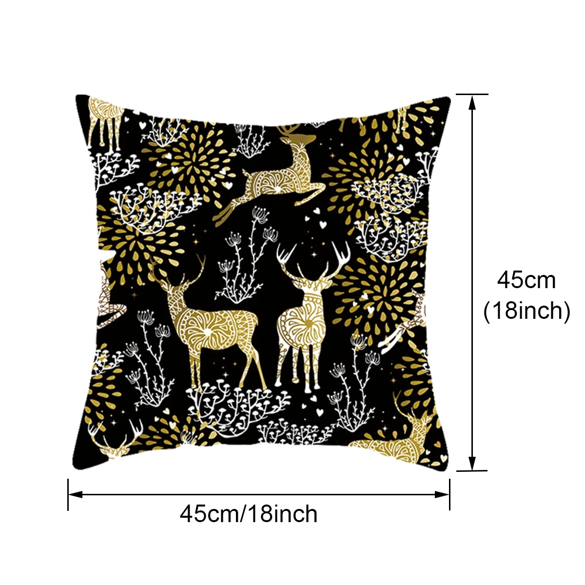 QIFU 45x45cm Elk Snowflake Santa Claus Christmas Pillowcase Christmas Decor for Home Christmas Navidad Xmas New Year