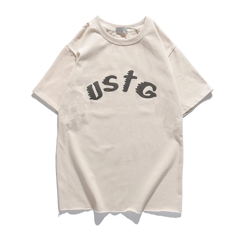 

CODE 87 Men's and women's same short-sleeved high-quality brand cotton trendy all-match T-shirt