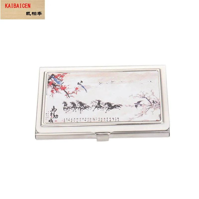 100pcs/Lot Blank sublimation Bussiness card holder For Heat thermal transfer printing metal bank box case products | Компьютеры и офис