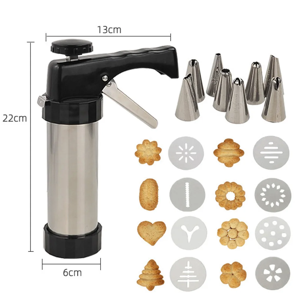 Cookie Press Kit Gun Machine Biscuit Maker Cake Decoration Molds Pastry Piping Nozzles Kitchen Tools Bakeware | Дом и сад
