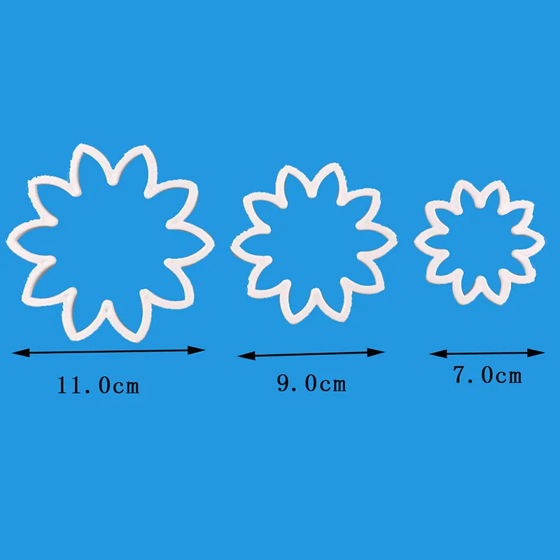 3 шт. цветок георгина помадка печенье резак для торта выталкиватель штамп Плунжер