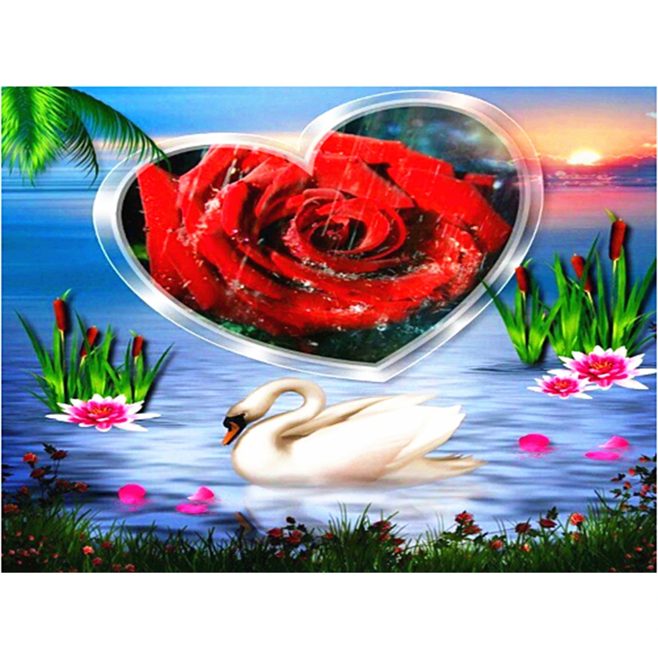 5D цветок роза алмазная вышивка полная живопись сделай сам рукоделие круглые