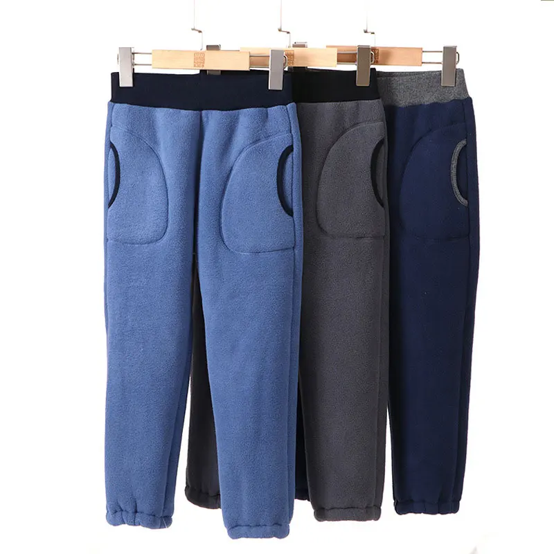 

2021 Winter Children's Trousers Teens Girls Boys Fleece Sweatpants Baby Kids Plus Velvet Thicken Long Pants Kids Casual Pants