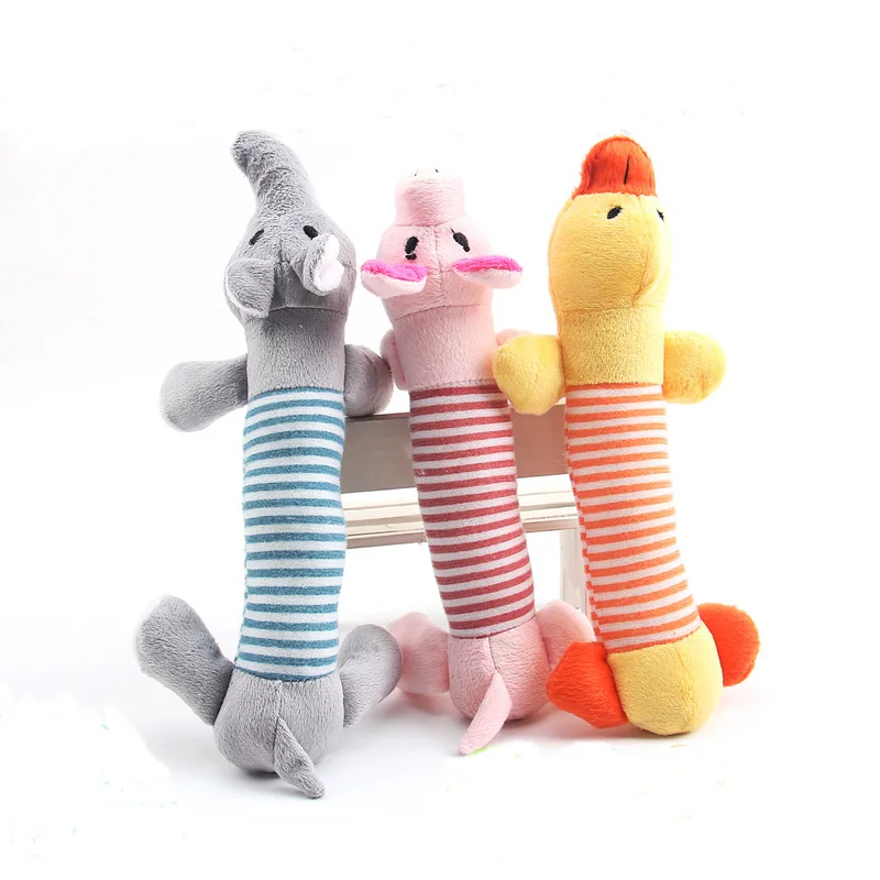 Милая игрушечная собака Плюшевые жевательные писк питомца игрушки для собак