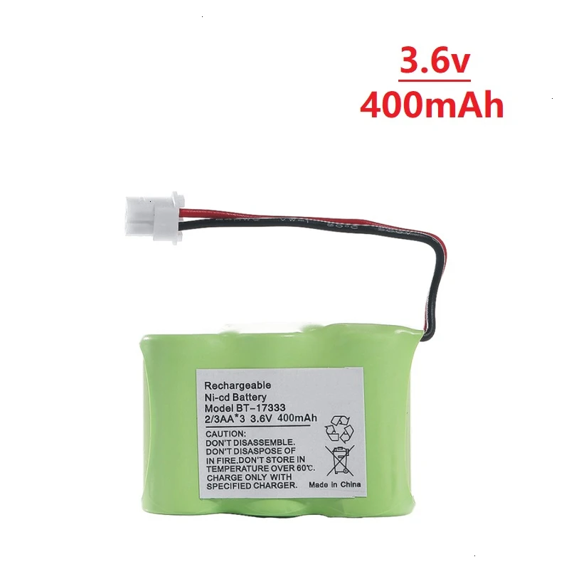 

1/2/3/5/10PCcs 3,6 V 400mAh 2/3AA Ni-CD батарея для Vtech BT-17333 BT-163345 3,6 V NiCD Батарея BT17333 BT163345 BT27333