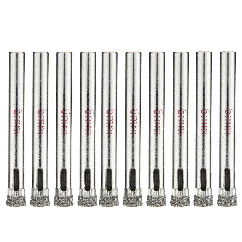 

10Pcs/lot Diamond Holesaw Drill Bits Tool 6mm For Tile Glass Slate Porcelain Marble Drilliong Tools