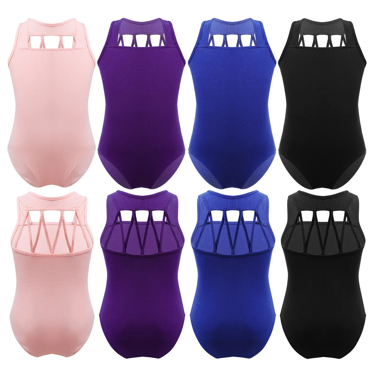 Kids Girls body ballet leotard ballerina party Stretchy Sleeveless M-Straps Back Girl Ballet Dance Gymnastics Leotard Jumpsuit |