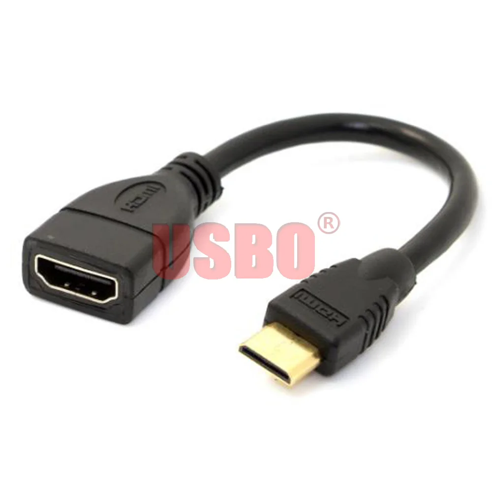 Поставка черного цвета 10 см позолоченный мини HDMI HDTV линия передачи данных