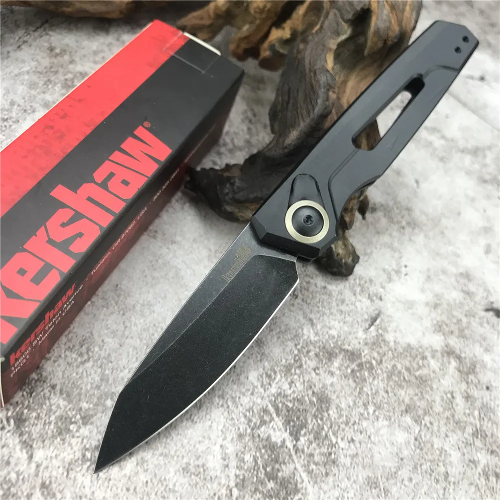 

Kershaw 7550 Launch 11 AU.TO Folding Knife Tactical Hunting EDC Knives, 2.95" BlackWashed 8Cr13Mov Blade Black Aluminum Handles