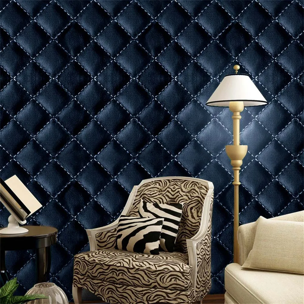 3D винтажные кожаные текстурированные обои ПВХ фреска реалистичный вид