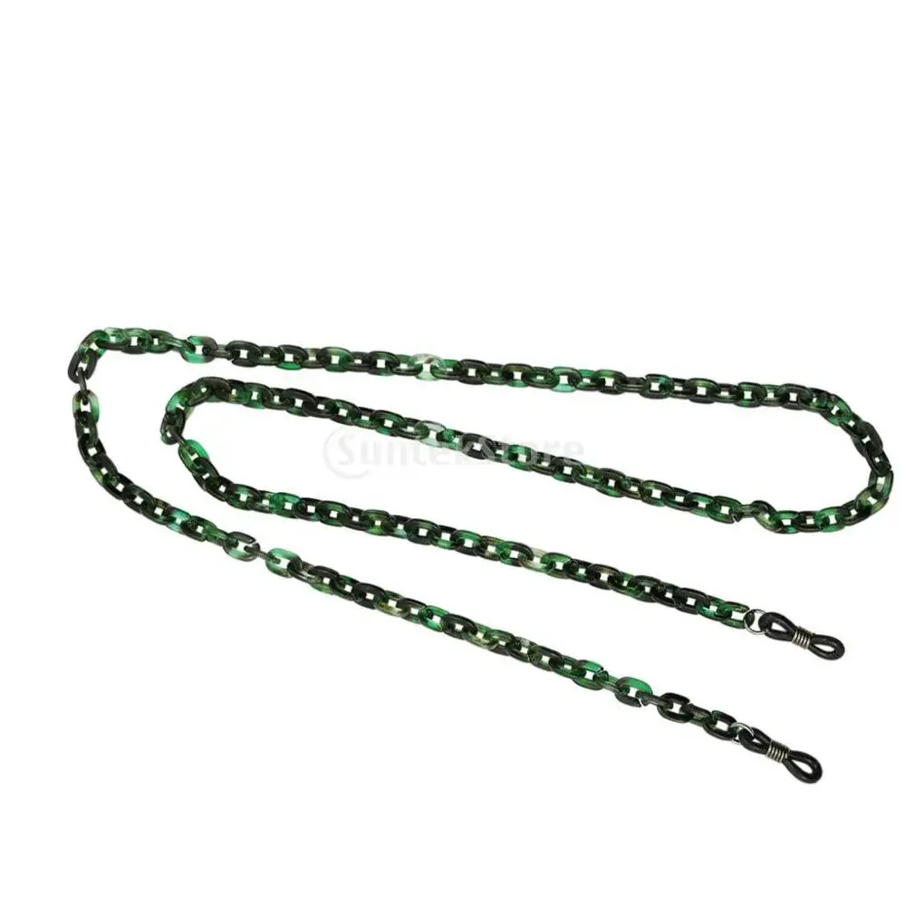 Винтажная зеленая овальная пластиковая цепочка для очков из ПВХ держатель