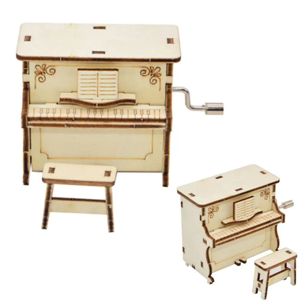 Новое поступление DIY игрушки деревянная музыкальная шкатулка рукоятка с днем