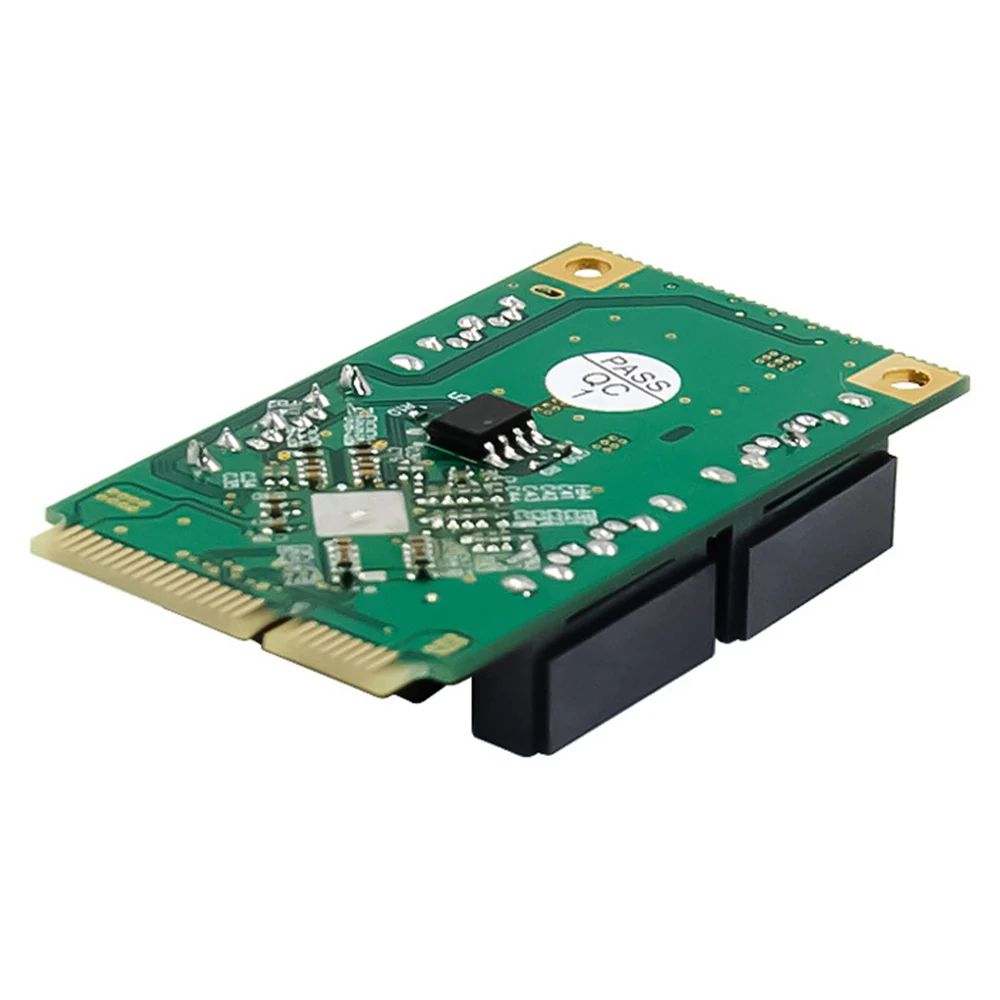 

Mini PCI-E To 4 Ports SATA 3.0 6Gb/S Disk Expansion Card Converter 88SE9215 Chip PCIe Riser Card For PC Computer
