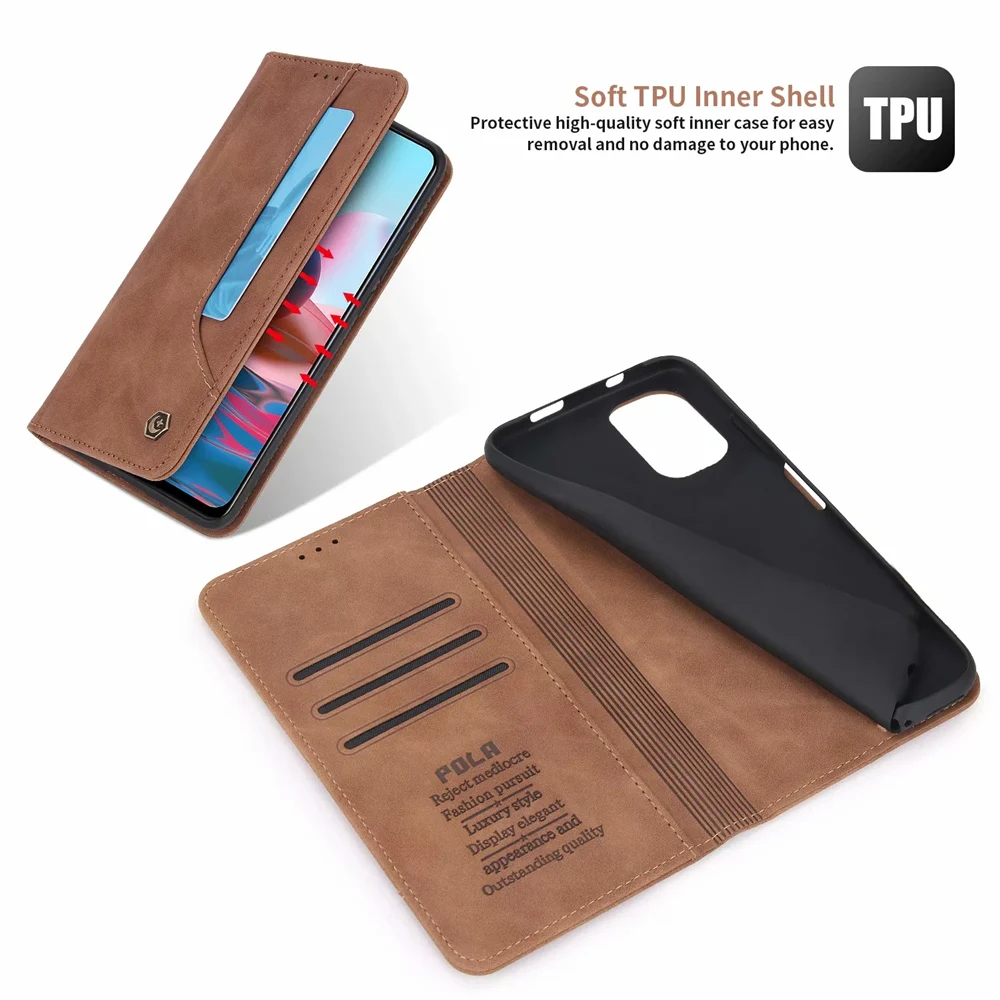 Case For Xiaomi Redmi Note 10 S 5G Flip Cover 10S Pro Max Book Style Leather Wallet Magnetic Card Holder | Мобильные телефоны и