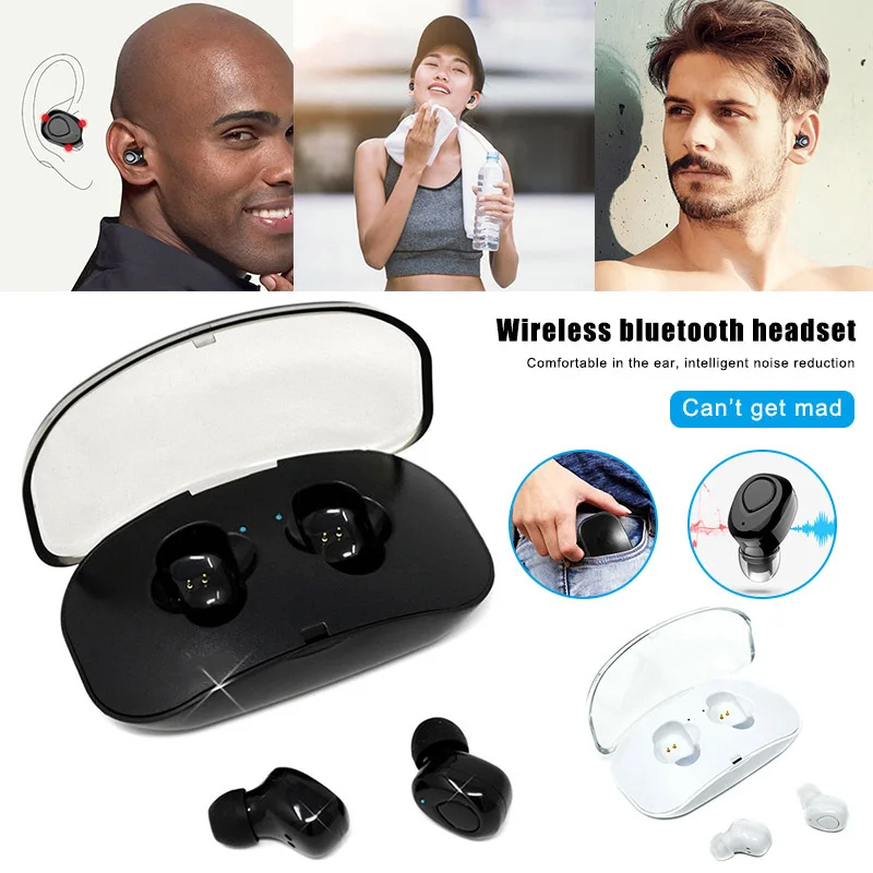 Беспроводные Bluetooth наушники для связи гарнитура портативные с защитой от пота и