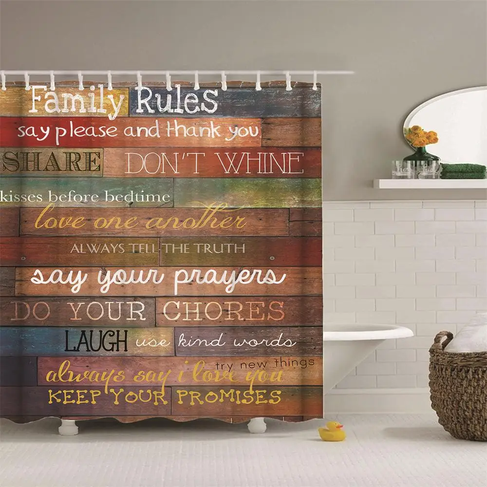 Занавеска для душа Dafie в деревенском стиле деревянная дверь сарая каменном