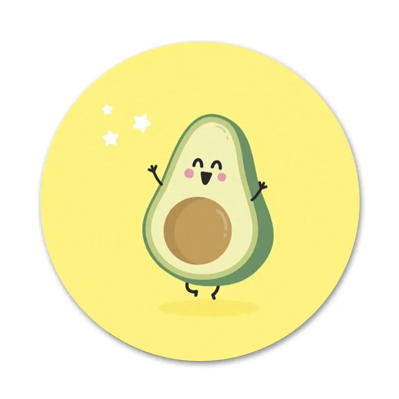 58 мм милые фрукты авокадо Значки Металлические для фотографий | Дом и сад